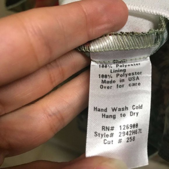 CHENAULT | Green & Burnt Orange Floral Ruffled Dressy Tank Top | Sz S - Picture 7 of 9